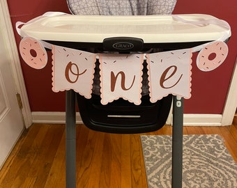 Sweet One Donut 1st Birthday Highchair Banner