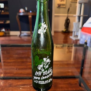 vintage Mountain Dew glass bottle