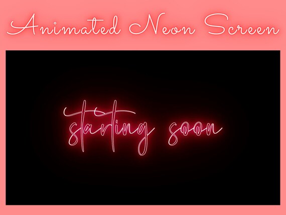 Red Neon Twitch Scenes Art & Collectibles Digital Drawing ...