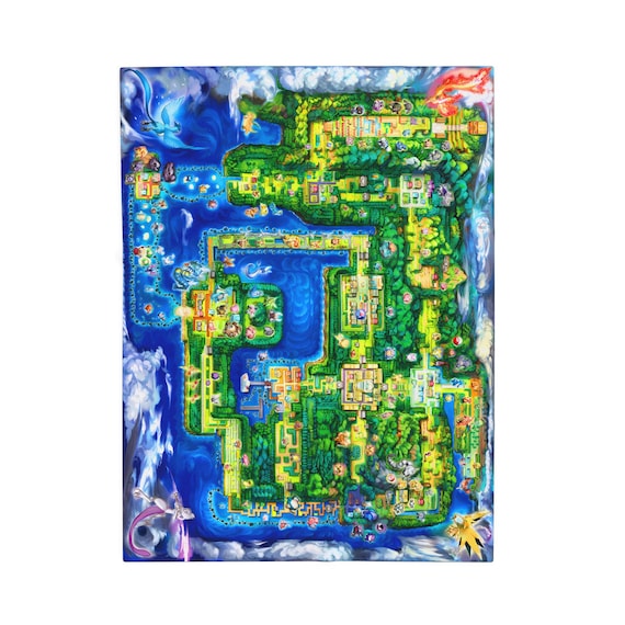 カントー地方ポケモンマップ ベルベットプラッシュブランケット ソフト