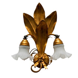 Vintage Italian Gold Florentine Wall Lamp