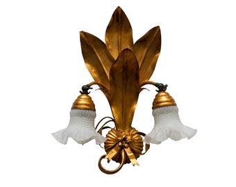 Vintage Italian Gold Florentine Wall Lamp