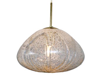 Lampe à Suspension Mid-Century vintage en Verre par Doria