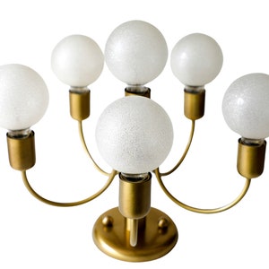 Vintage Mid Century Brass Atomic Ceiling Lamp by TZ Leuchten