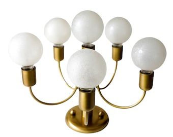 Vintage Mid Century Brass Atomic Ceiling Lamp by TZ Leuchten