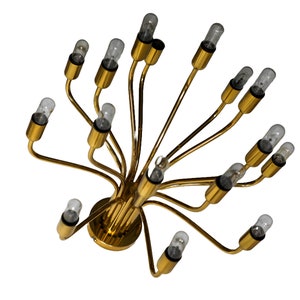 Vintage Mid Century Brass Ceiling Lamp by WKR