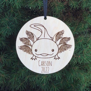 Axolotl Personalized Christmas Ornament