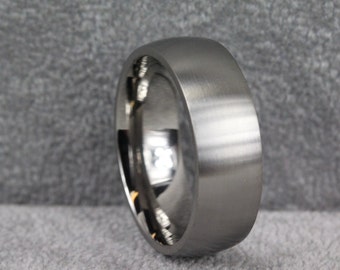 Titanium Brushed wedding ring band, classic court shape, comfort fit- 3mm to 10mm width available FREE Resizing - Brushed finish 4mm 5mm 6mm