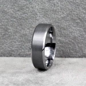 タンタリウム　リング　指輪 タンタル結婚指輪 • アンティーク調グレー仕上げ • コンフォート