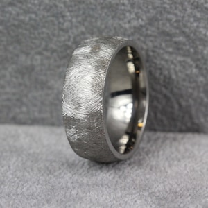 Titanium Wedding Ring – Comfort Fit Band with Textured Matte Finish, 2mm–10mm Widths, Free Engraving & Resizing