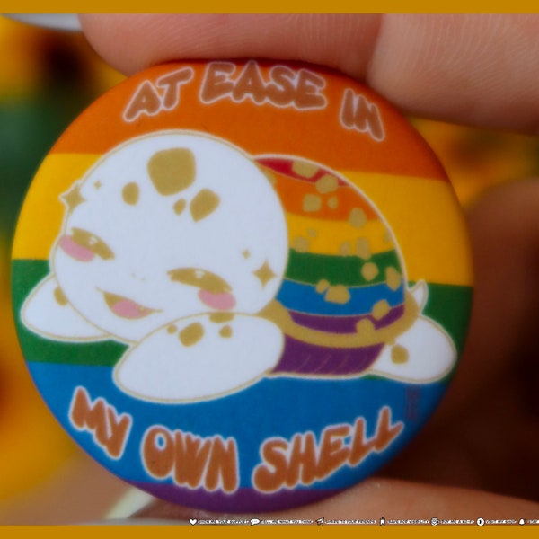 Button Turtles LGBT Pride Pins