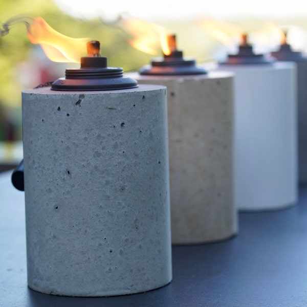 8"x6" individual concrete tiki torch