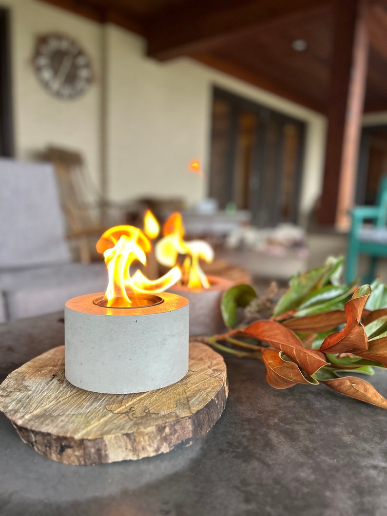 Concrete Tabletop Fire Bowl Etsy