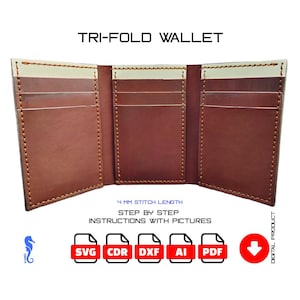 DIY Tri-Fold Wallet (Muster & Anleitung)