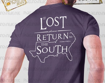 If Lost Return to South SVG Instant Download,  Cricuit, Silhouette, SVG Design, Vector Image, Die Cut, Vinyl Cut File, SVG, Instant Download
