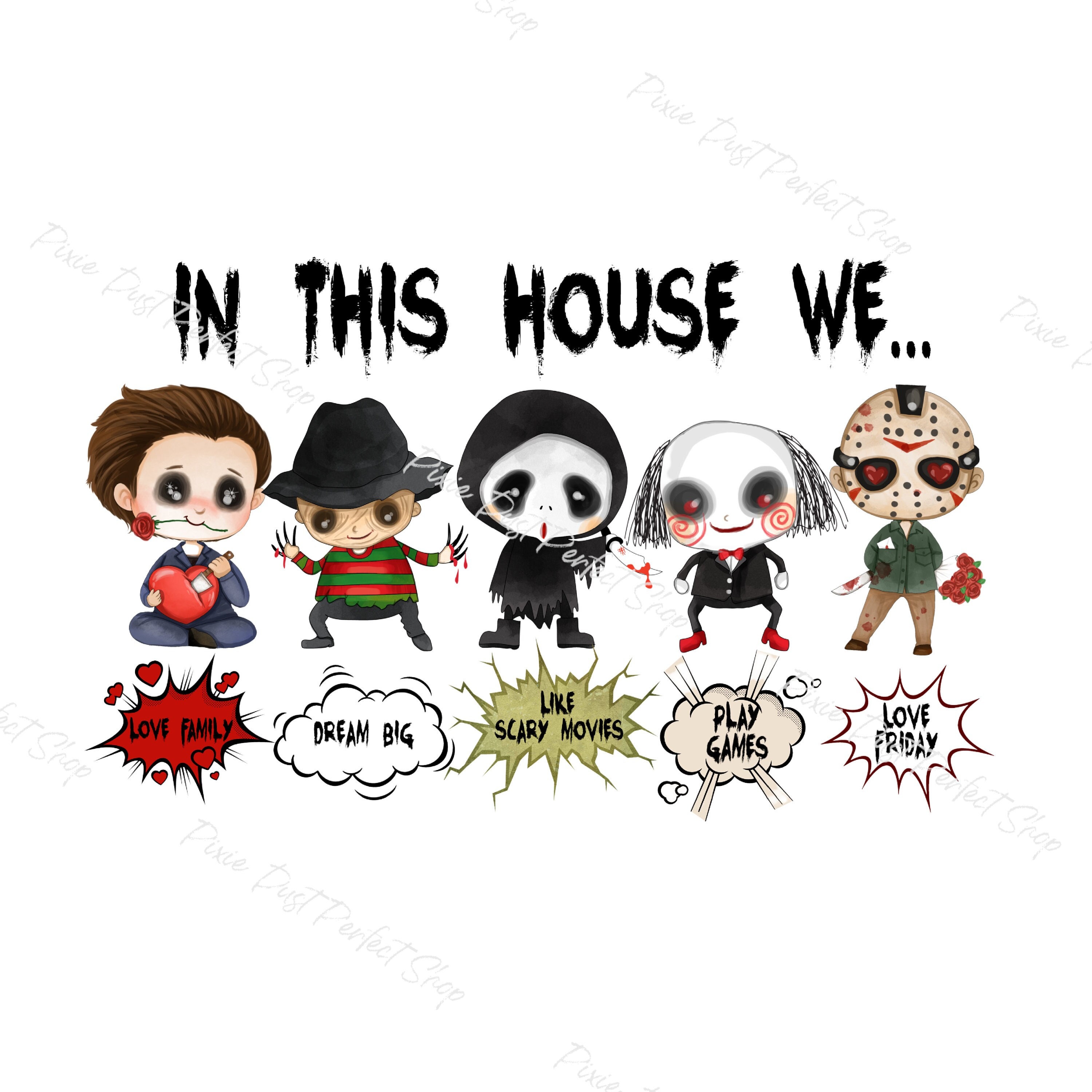 In This House We Scary Movies Love Horror Halloween - Etsy In This House We Scary Movies Love Horror Halloween - Etsy