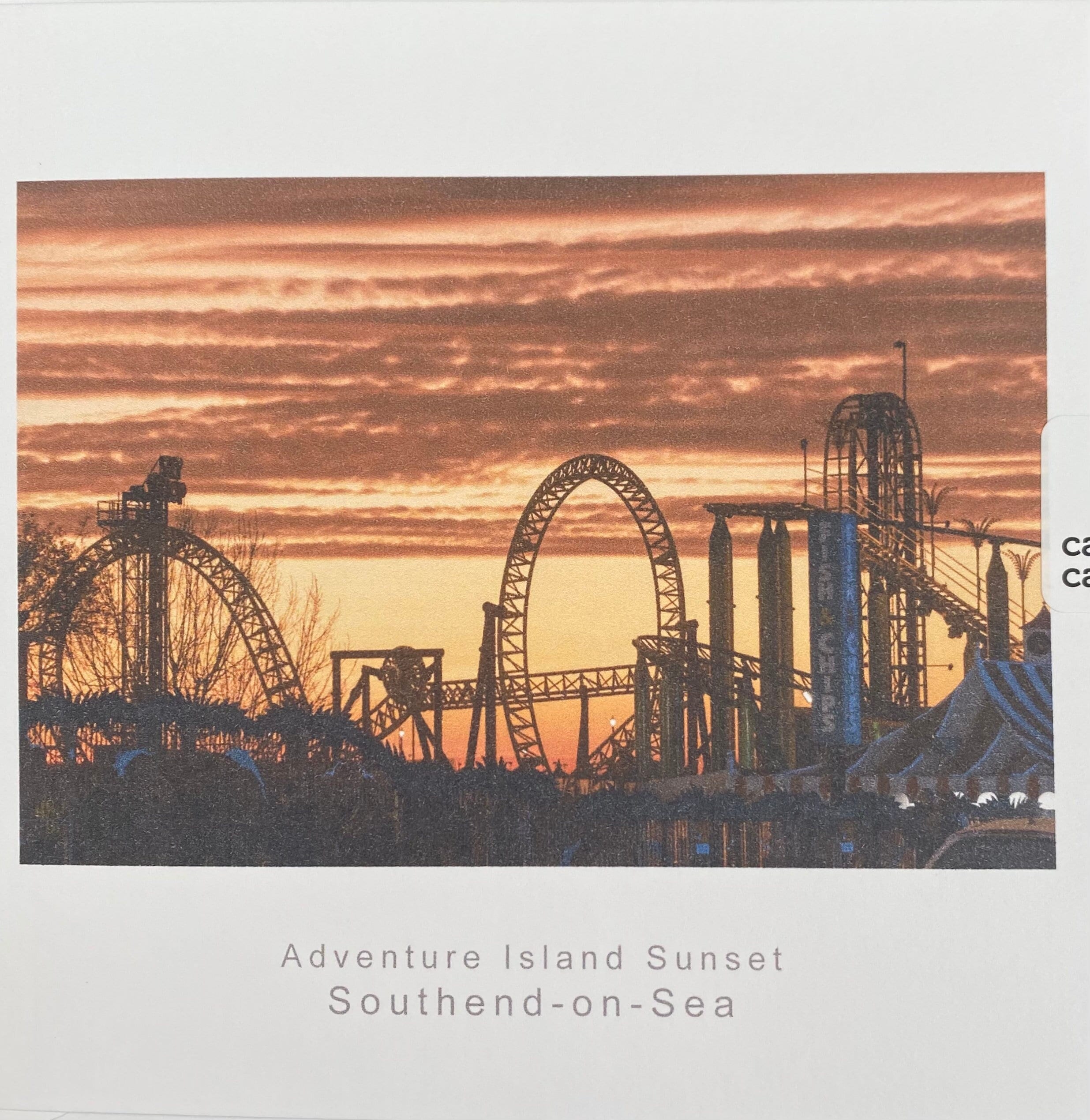 'Amusement Illuminations Marine Parade' Southend-on-Sea Greetings Card blank message