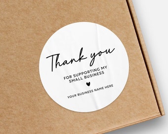 Custom Small Business Thank You Packaging Product Stickers Labels, Personalised Envelope Stickers, 2"x2" Business Branding Label