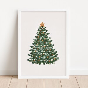 Christmas Tree Printable Art Print, Festive Home Decor, Xmas Wall Art ...