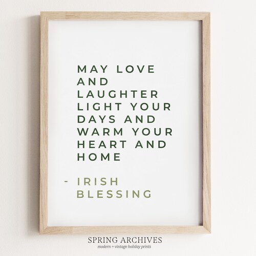 Irish Blessing St Patricks Day Wall Art Printable Decor Saint - Etsy