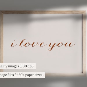 PRINTABLE I Love You Word Art Print, Valentines Day Wall Art ...
