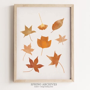 Herbst Blätter Druckbare Kunstdruck, Herbst Home Dekor, Halloween Wandkunst, Moderne Herbstliche Instant Download
