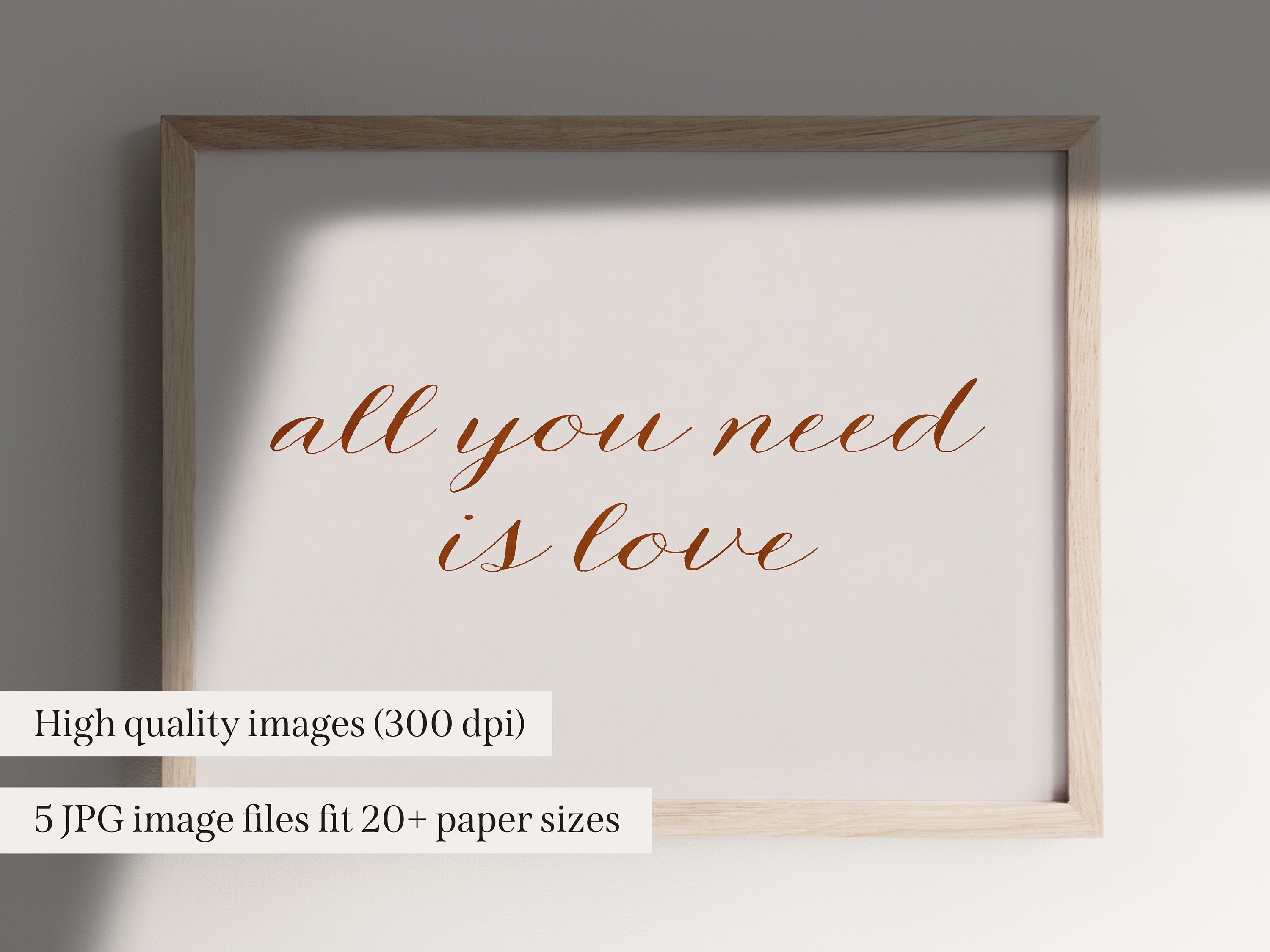 PRINTABLE All You Need is Love Art Print Modern Valentines | Etsy
