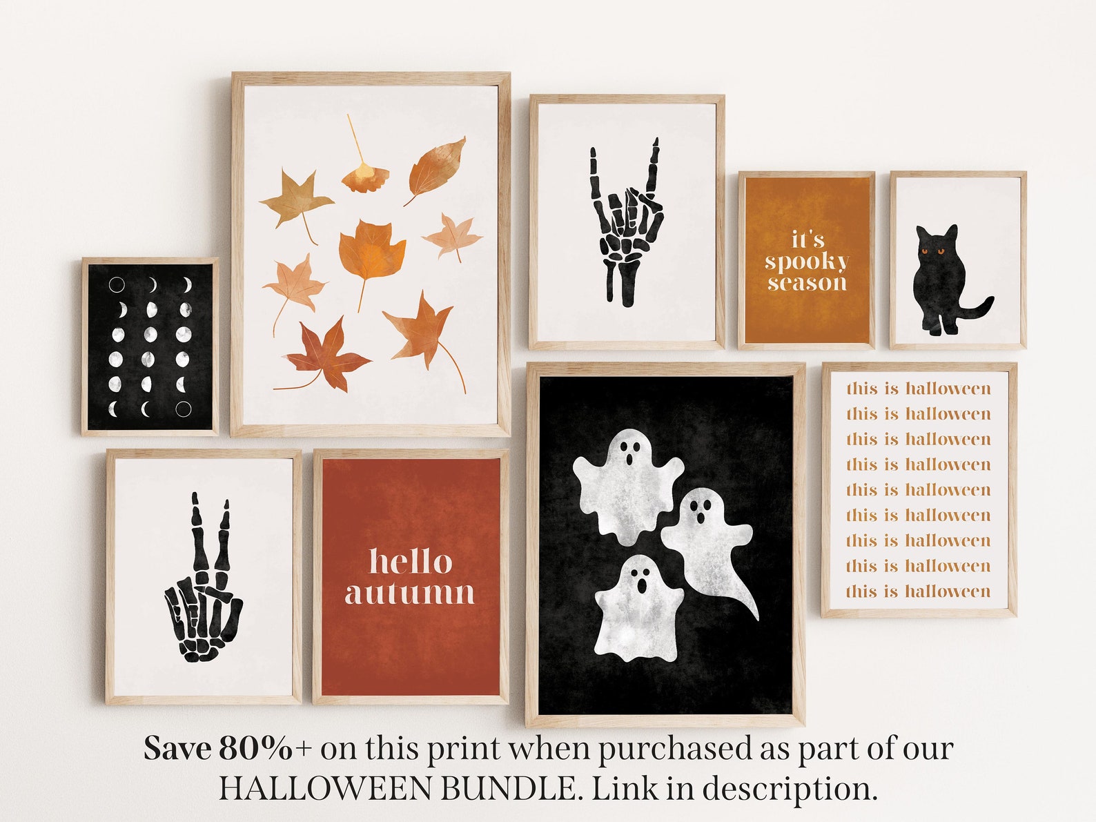 Ghosts Printable Wall Art Halloween Art Print Downloadable - Etsy