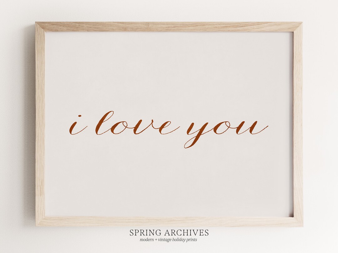 PRINTABLE I Love You Word Art Print, Valentines Day Wall Art ...