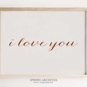 PRINTABLE I Love You Word Art Print, Valentines Day Wall Art ...