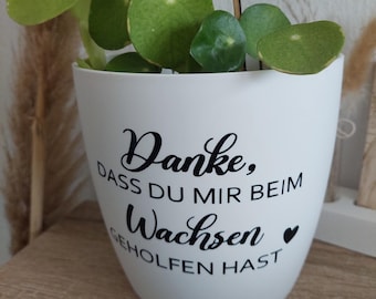 Sticker flower vase, watering can, sticker, sticker for flowerpot, midwife gift, educator gift, sticker for DIY gift, label