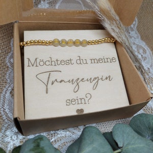Trauzeugin fragen Geschenk - Trauzeugin Armband personlisiert - Trauzeugin personalisiertes Geschenk - Möchtest du meine Trauzeugin sein?