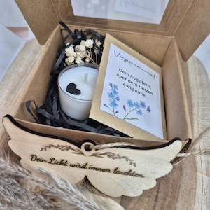 Geschenkset Trauer, Beileid, Trauergeschenk, Mitbringsel, Anteilnahme, stille Anteilnahme
