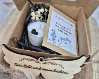Geschenkset Trauer, Beileid, Trauergeschenk, Mitbringsel, Anteilnahme, stille Anteilnahme