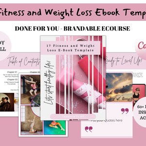 Done For You - Fitness and Weight Loss Brandable eCourse - Editable Canva - Life coaching tools - Lead magnet Workbook - Coach Workbook