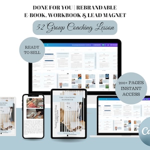 Modello di cartella di lavoro pronta all&#39;uso Canva/ Cartella di lavoro di life coaching/ Strumento di coaching/ Coaching aziendale/ Sessione di coaching/ Modello di pacchetto di coaching