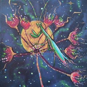 Archival paper print, &quot;Cosmic Mantis&quot;