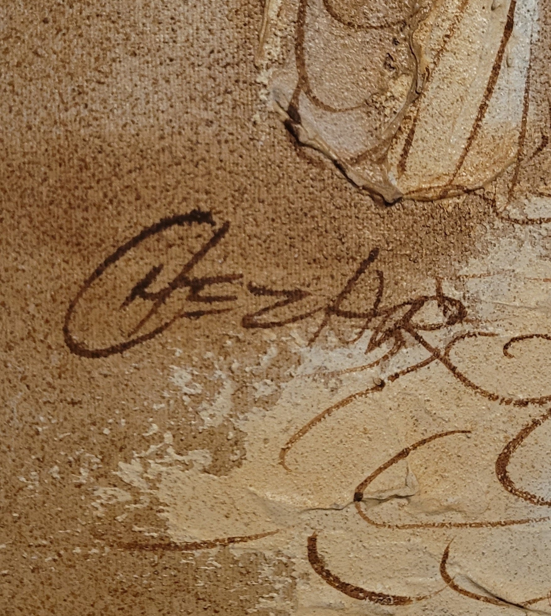 Signed Boris Chezar Oil & Sand Painting Etsy