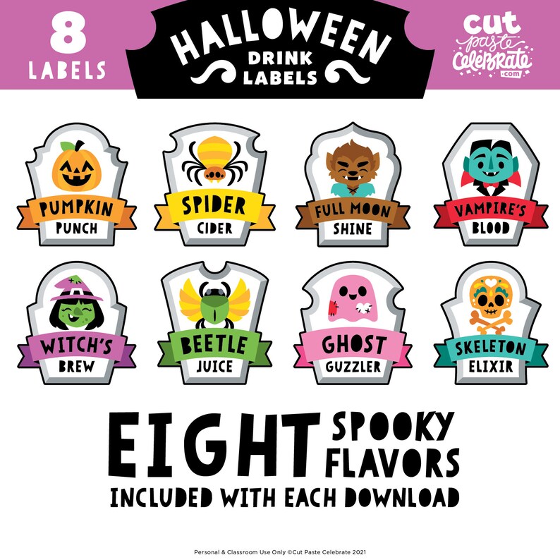 Printable Halloween 2-liter Bottle Labels - Perfect for Bottles of ...