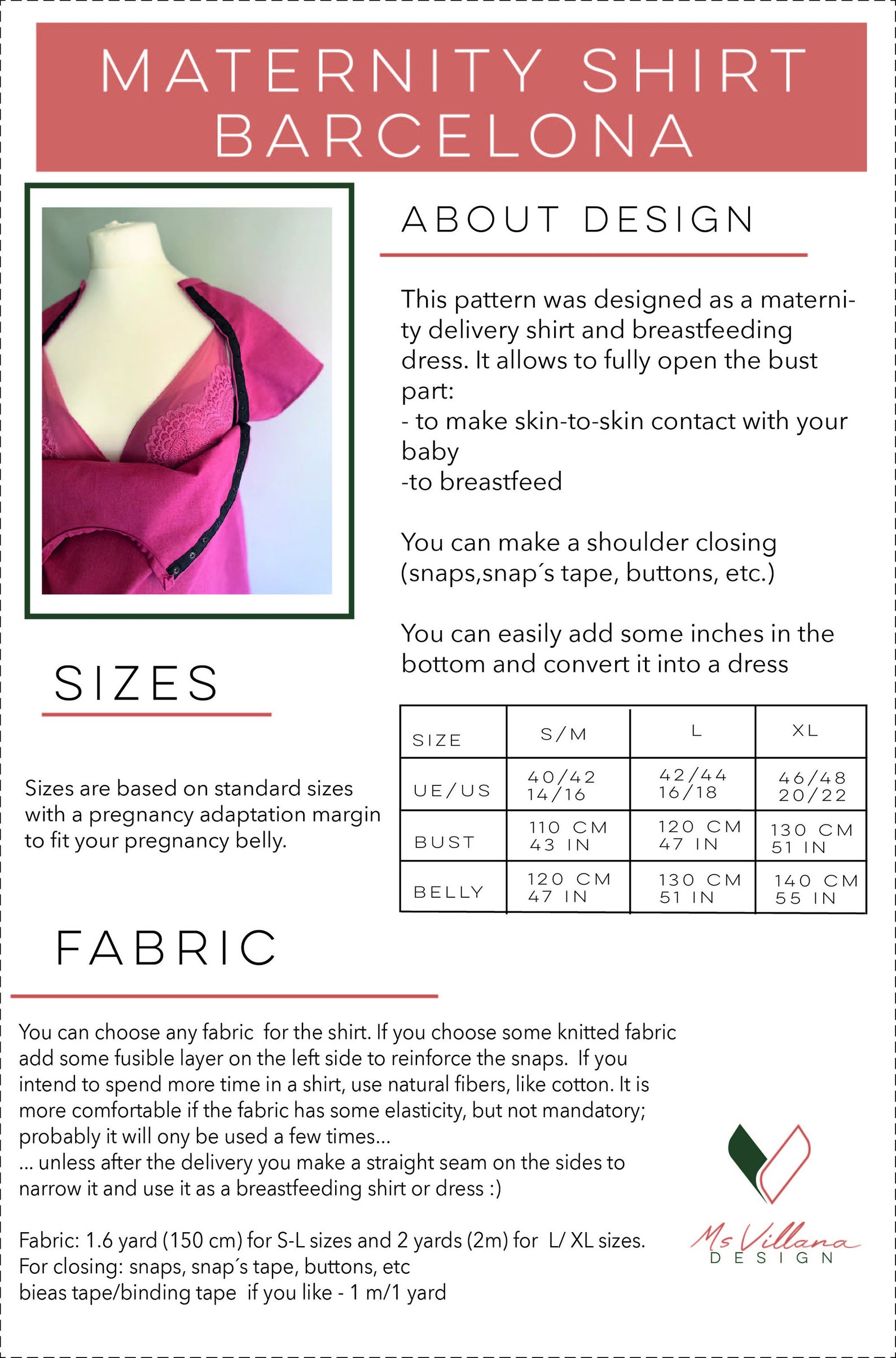 Hospital Gown Sewing Pattern& Video Tutorial Maternity Dress Etsy