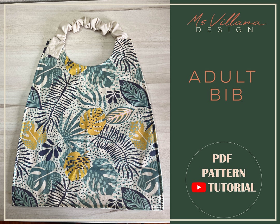 Adult Bib Pattern With Video Tutorial - Etsy