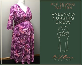 nursing Dress Sewing Pattern: Pregnancy and Breastfeeding (PDF Download)