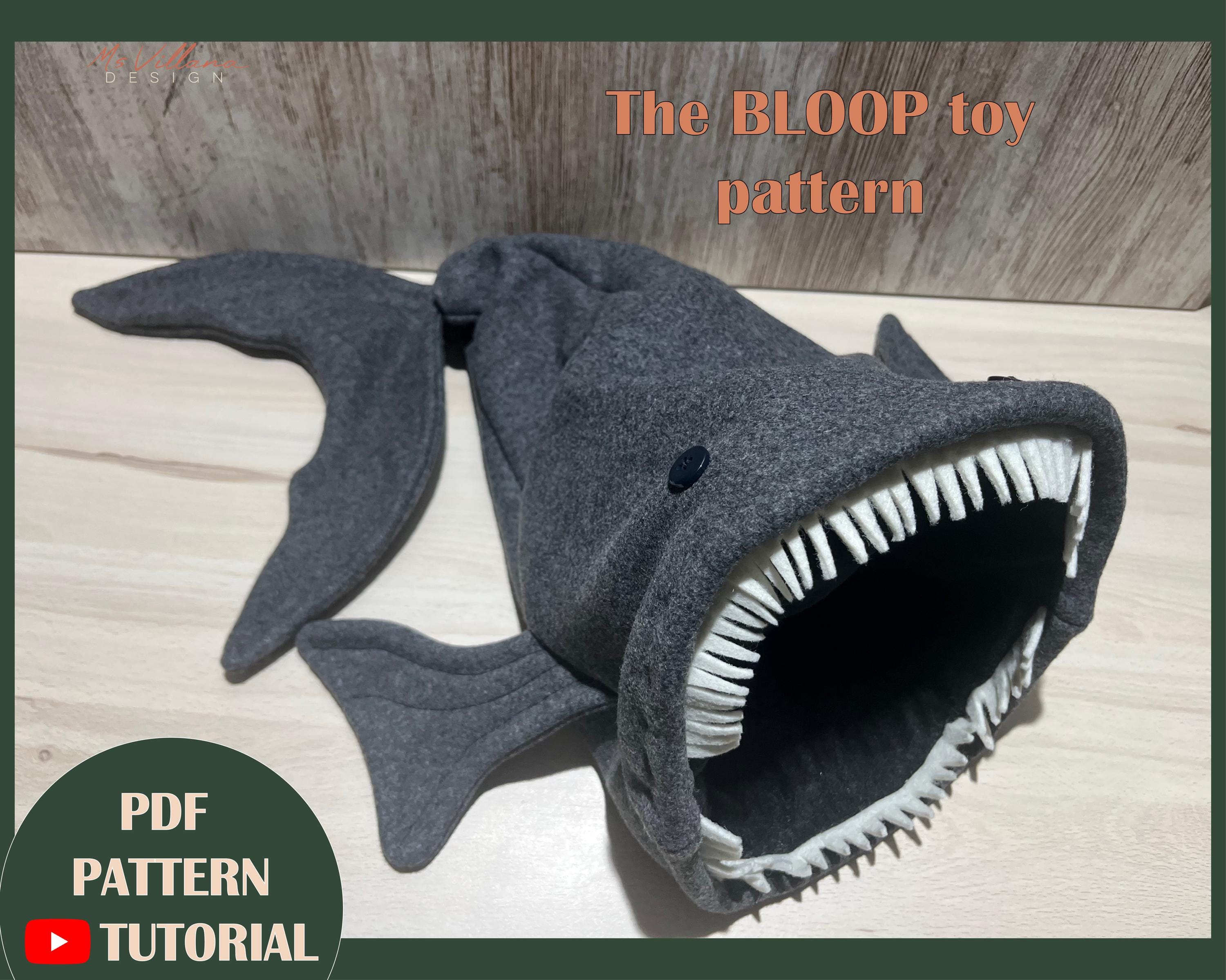 the Bloop toy sewing pattern in PDF and video tutorial