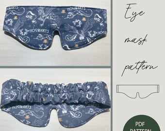 Sömnmask med elastiskt band PDF-sömnadsmönster och videohandledning