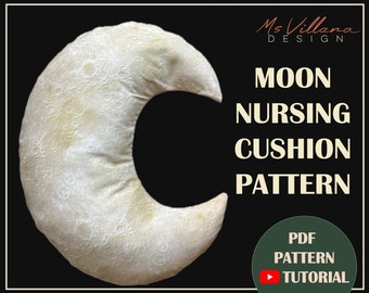 Moon Nursing Pillow PDF Sewing Pattern, breastfeeding cushion