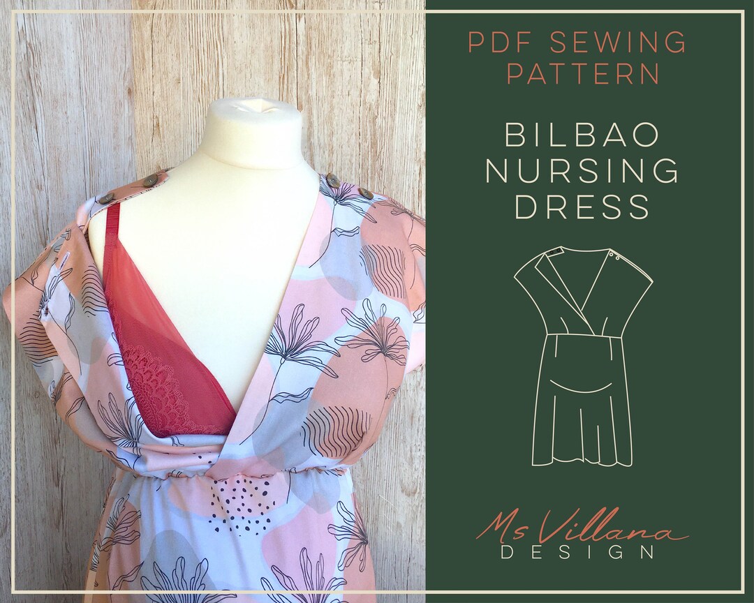 Nursing Dress Sewing Pattern Maternity Pattern Breastfeeding Dress Pdf Pattern Pregnancy Dress Etsy UK