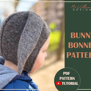 Bunny Bonnet Sewing Pattern: Baby Bonnet with Video Tutorial (PDF Download)