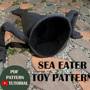 Sea Eater toy pattern, DIY toy,  PDF sewing pattern #seaeater