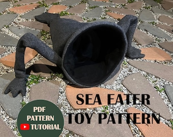 Sea Eater Toy Sewing Pattern: DIY Plush Creature (PDF Pattern)