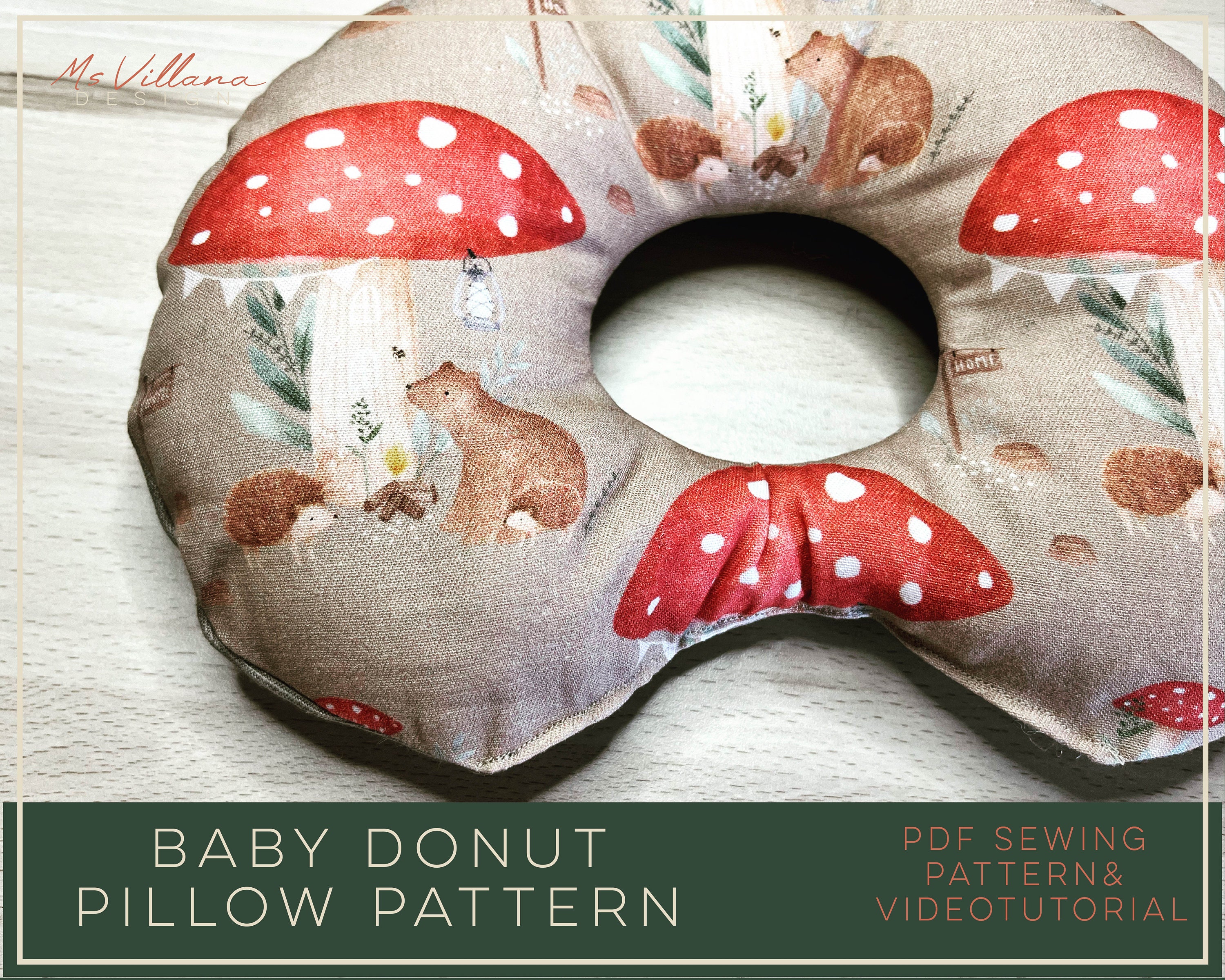 Baby Donut Crib Pillow Pattern Stroller Pdf Pillow Sewing Pattern Video Tutorial Cradle Flat Head Pillow Etsy Canada